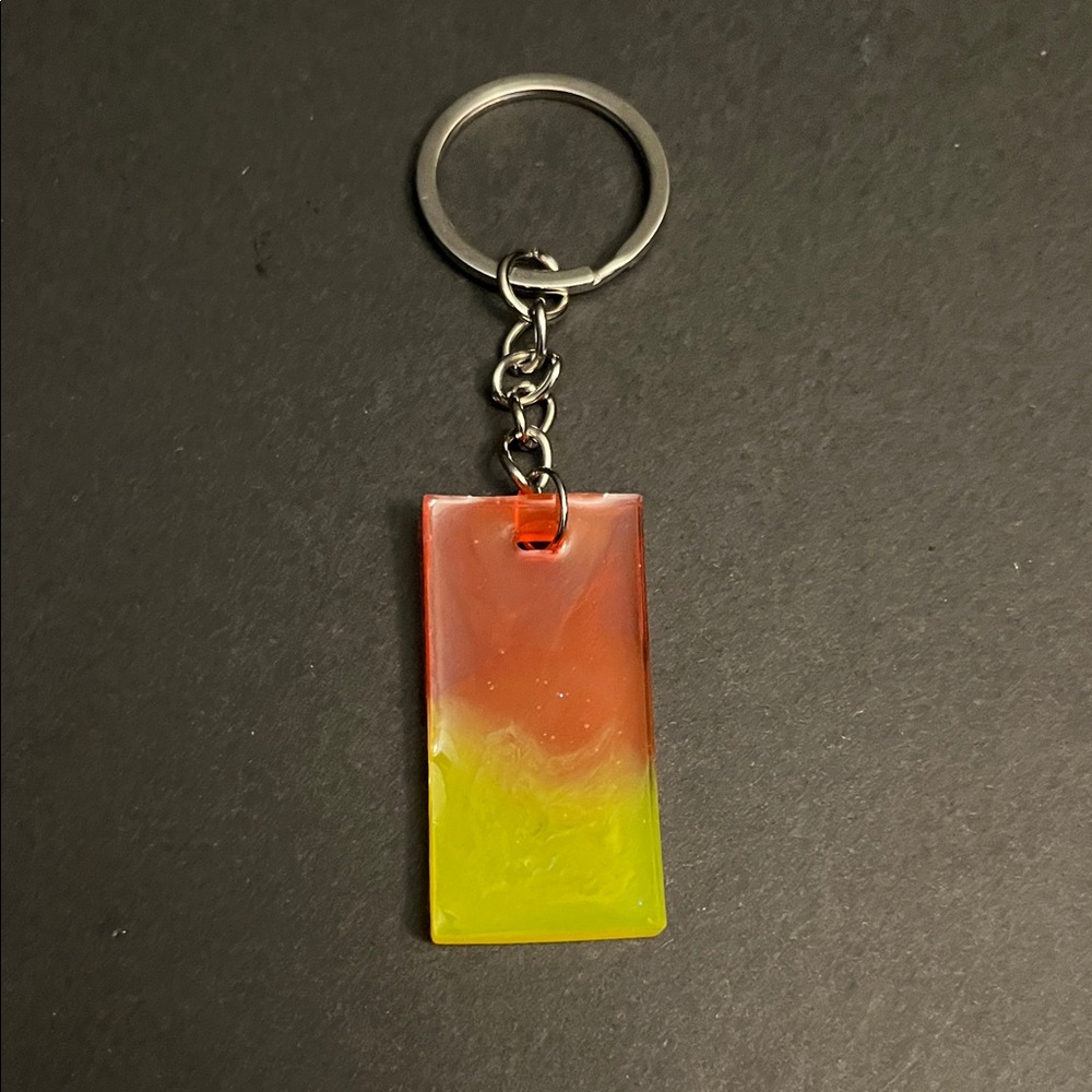 Artisan Red and Yellow Gradient Keychain